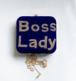 Load image into Gallery viewer, MUMBAI VELVET BOSS LADY CLUTCH

